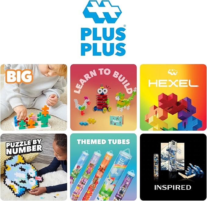 Plus Plus 240 Piece Interlocking Building Blocks for Kids, Open Ended Connecting Toys, Stem Bin Classroom Mini Manipulatives - Botanica Mix Play Tube