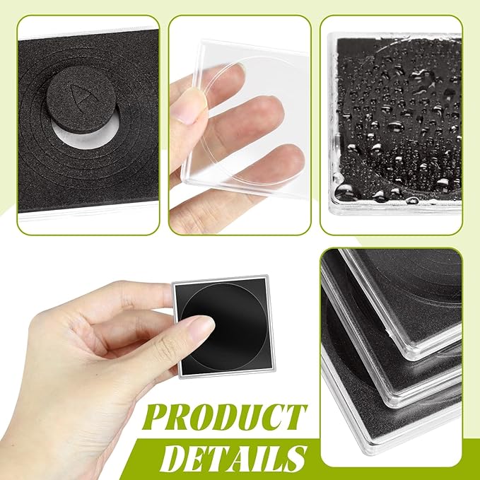 20 Pcs Adjustable Acrylic Coin Collection Cases with Sponges, Coin Snap Holder, Silver Dollar Protection Cases for Collectors, Coin Dollar Collection Supplies for Small to Medium Coins (16mm-36mm)