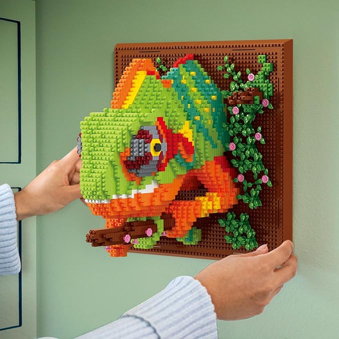 Chameleon Micro Mini Building Block Sets for Adults, No Compatible with Lego, 3D Animals Wall Art Kits for Home Wall Decor & Table Display, Creative Toy Gifts for Kids Teens Boys Girls (2688 PCS)