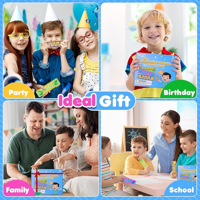 Squishy Toys Sensory Fidget Toys for Kids: Sensory Toys for Autism ADHD - Sensory Fidget Toys Filled with Colorful Goo - Autism Calming Tools 3 Pack in Classroom Office Travel