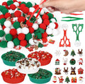 209 Pcs Christmas Sensory Bin Items Christmas Resin Counting Sorting Sensory Bin Filler Fine Motor Santa Claus Reindeer Snowflake Gjft Box Wreath Counts for Xmas Counting Decor