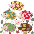 DIYASY 10 Pcs Fall Hedgehog Craft for Kids, Make You Own Hedgehog Foam Stickers Thanksgiving Craft Kits Arts and Crafts DIY Kid Friendly Autumn Decorations Games Party Activities Supplies Age 3-5 4-8