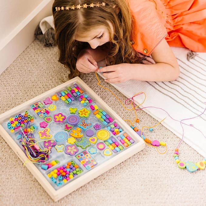 Melissa & Doug Created by Me! Bead Bouquet Deluxe Wooden Bead Set with 220+ Beads for Jewelry-Making