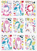 Aowplc 30 Sheets Make a Unicorn Stickers for Kids Party Favors, Birthday Decorations & Craft Activities