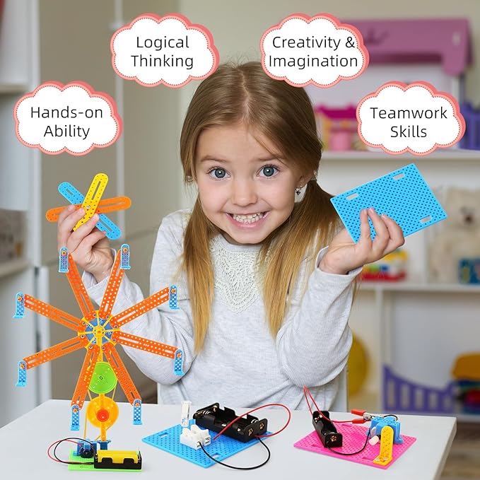 STEM Toys for Girls Age 8-12, Kids Electronic Building Engineering Craft Kits for Boys 6-8, DIY STEAM Projects Science Kit 7-9 10-12, Learning Toys for Elementary Gifts for 6 7 8 9 10 12 Year Old Girl