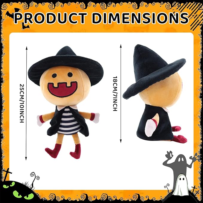 Sew Butiful Halloween Stuff Doll Cute Plushie Stuffed Yellow Pumpkin Boy Toy Gift for Kids, Girls, Children