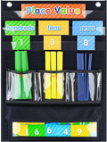 Eamay Counting Caddy & Place Value Pocket Chart for Classroom and Homeschool(Black)