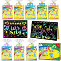 ZMLM Scratch Art Party Favors: 16 Pcs Birthday Gifts Goodie Bags Stuffers Rainbow Scratch Paper Craft Notebooks for Kids 4-8 Classroom Prize Students Back To School Supplies Toy Girls Boys Return Gift