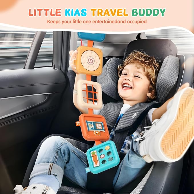Busy Board for 1 Year Old, Travel Toys for Toddler 1-3, Montessori Busy Board Busy Cube, Toys Gifts for 1 Year Old Boy Girl