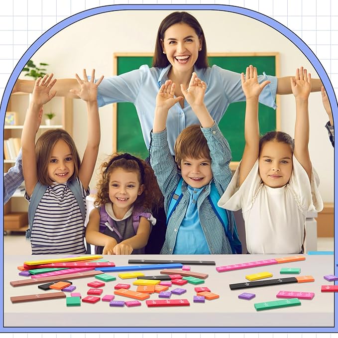 10 Sets Fraction Set for Math Classroom Fractions Manipulatives Math Manipulatives for Home School Supplies (Tiles)