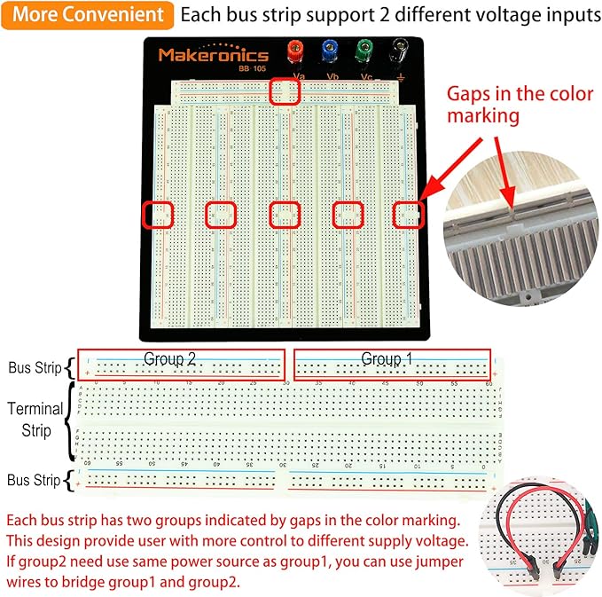 Makeronics 3220-Point Solderless Breadboard