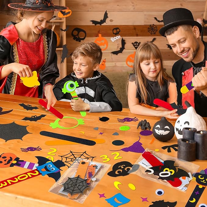 24 Piece Halloween Crafts for Kids Ages 4-8, DIY Bookmark Craft Bulk for Party Favors & Classroom Rewards