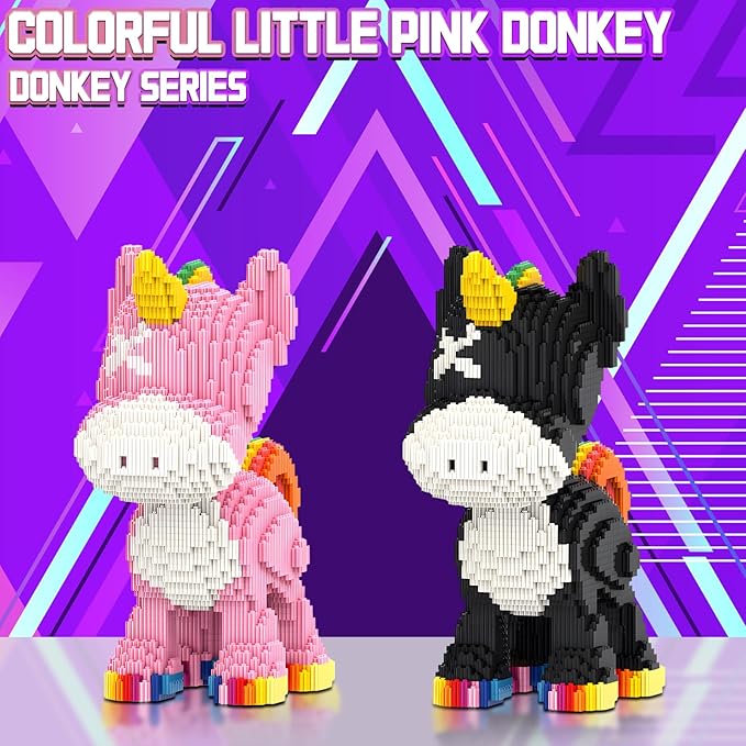 Pink Unicorn Animal Micro Building Blocks Set Gift for Adults and Kids 4460 Pieces