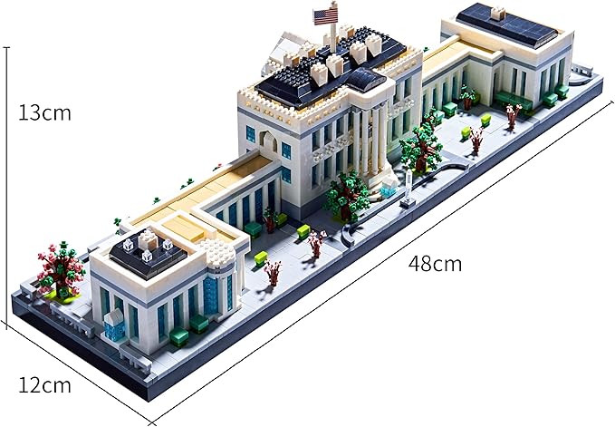Architecture Series Mini Bricks for Adults and Teens,US Capital White House Construction Set,Micro Blocks Set,3520 PCS,Landmark Model