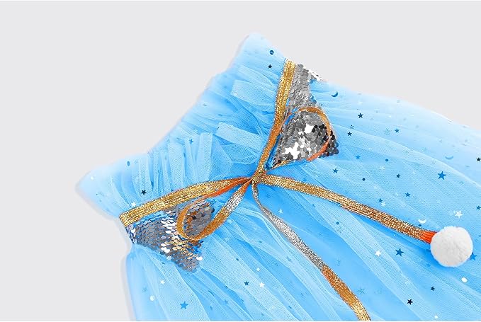 Princess Cape Set for Little Girl, 11PCS Princess Dress Up Clothes Cape Clock with Skirt for Girl 3-8 Birthday Gift