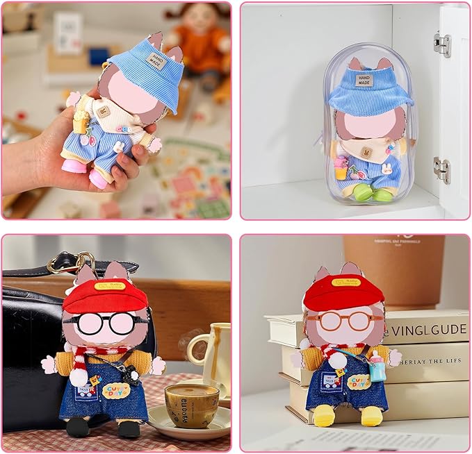 Doll Clothes Set for Labubu , 26-Piece Set , Cute Clothes for Labubu Outfits with Hat & Accessories for Premium Fashion Dress(No Doll).