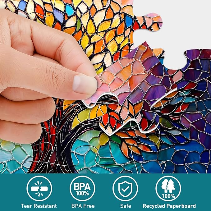 6 Packs 16 Large Piece Puzzle for Seniors, Alzheimer's & Dementia Activities, Easy Puzzle, 6 Storage Bags