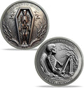 AtSKnSK Memento Mori Coin Momento Mori Coin Skull Coin Stoic Gifts Memento Mori Calendar Living Memento Mori Amor Fati Coin (Memento Mori Coin - 2)
