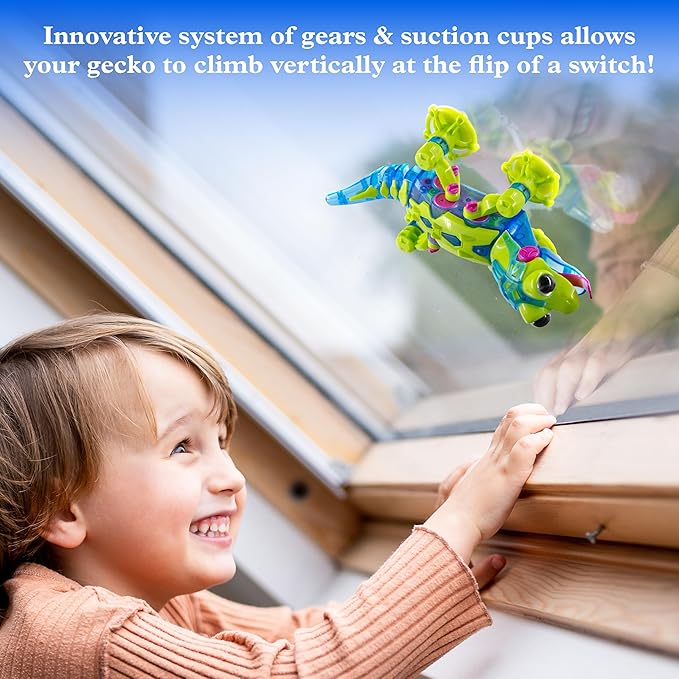 Thames & Kosmos GeckoBot 2.0 STEM Experiment Kit | Build a Wall-Climbing Gecko Robot, Improved Design & Suction Cup Technology, Guided Assembly, Fun & Educational Science Gift for Boys & Girls Ages 8+