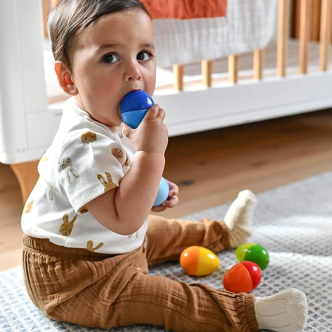 HABA Fun with Sounds Wooden Eggs - 5 Acoustic Sounds, Made in Germany, Kids Musical Instruments, Toddler Sensory Toys Montessori Toys for 2 yrs+