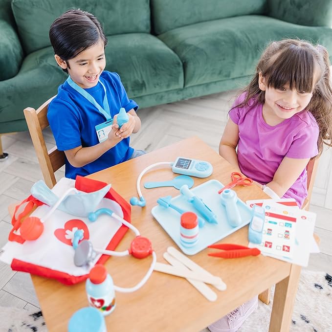 Melissa & Doug Get Well Doctor Kit, 25-Piece Toddler Doctor Play Set, Realistic Pretend Play Toys & Accessories, Preschool Toys for Girls & Boys Ages 3+