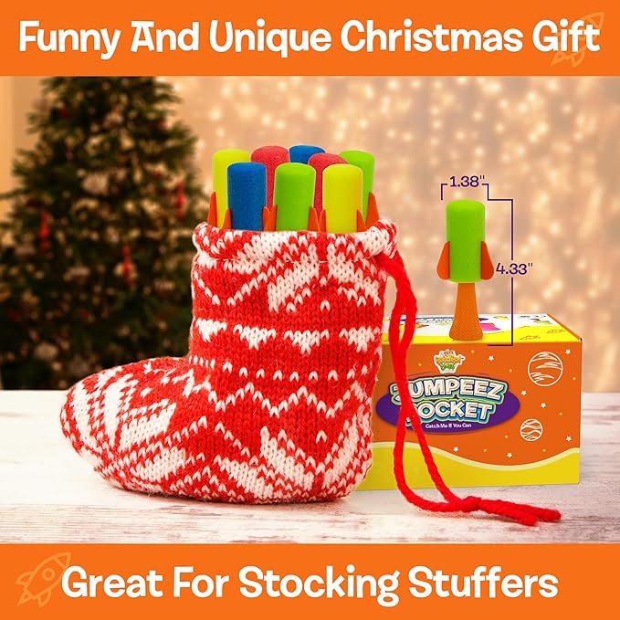 IPIDIPI TOYS Jumpeez LED Jumping Rocket Poppers, 24-Pack Light Up Spring Launcher Toys for Kids – Halloween Light Up Toys for Trick or Treat, Goodie Bag Stuffers Birthday Party Favors for Boys & Girls