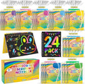 YSCare Scratch Arts Party Favors for Kids: 24 Pack Rainbow Art Scratch Notebook, Art Craft Kit Goodie Bags Stuffers, Birthday Gift Bulk Return Gifts Classroom Prizes for Girls Boy 4-8-12