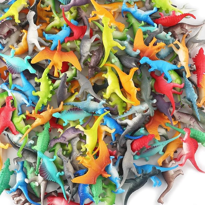 168 Pcs Mini Dinosaur Figure Toys - Realistic Plastic Dinosaur Set for Kids Children Toddler Learning Educational, Goody Bag, Party Supplies, Pinata Stuffers Easter Eggs Easter Basket Filler