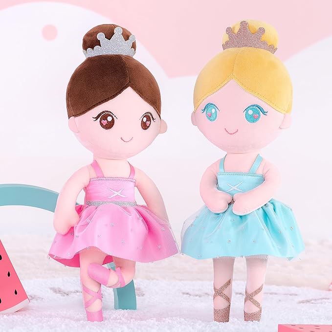 Gloveleya Baby Girl Gifts Dolls Soft Plush Toy Ballet Girl Doll Light Pink 13"…