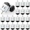 Mudder 20 Pieces Micro Electric Motor DC 1.5-3V 23000RPM Cars Toys Rectangular Small Electric Motor for DIY Toys Science Projects Metal Engine Motor Kit