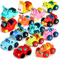 ALASOU 14 PCS Soft Rubber Cartoon Car Toy Set for Boys and Girls |Bath Toys for 1 Year Old Boy Gifts|Pool Cars for Toddlers 1-3|Birthday Party for Baby Kid Age 1 2 3