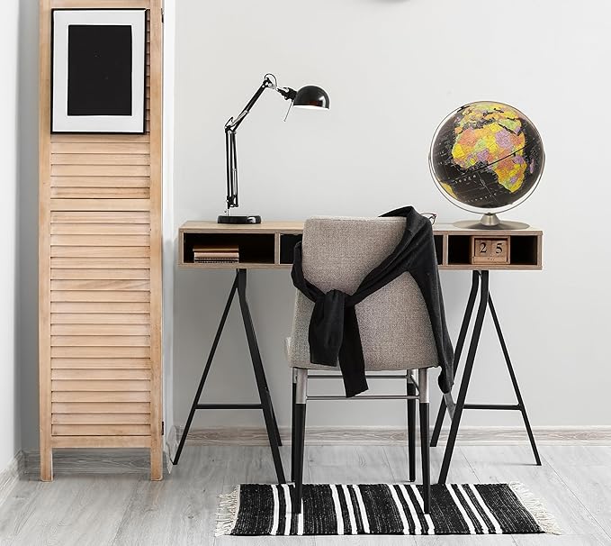 Replogle Starlight, Black Ocean World Globe, Desktop Piece, Gyro-matic meridian, Silver base, Detailed Cartography