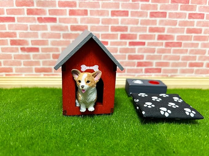 Enhanced Dollhouse Family Pets Miniature Dollhouse Animal Set (Dog)