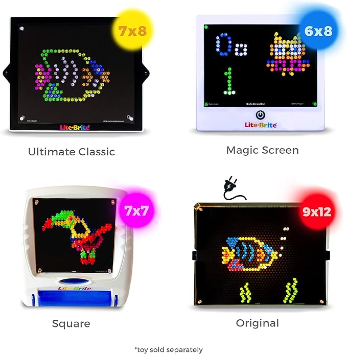 Zoo Refill templates for Lite Brite Cube, Flat-Screen, and Four Share (10 Sheets, 7x7)