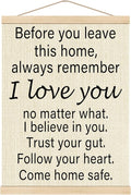 Boat Wades Inspirational Family Poster Hanger Frame For Home,Family Room Decor,Before You Leave This Home Sign Wooden Poster Hangers 12x16 Inch,Love You Bye Sign Wall Art Decor