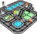 Magnetic Tiles Roads Construction Toys, Traffic Themed Building Blocks Set, Toddler Kids Toys for 3+ Year Old Boys Girls, Montessori STEM Sensory Games, Preschool Learning Educational Birthday Gifts