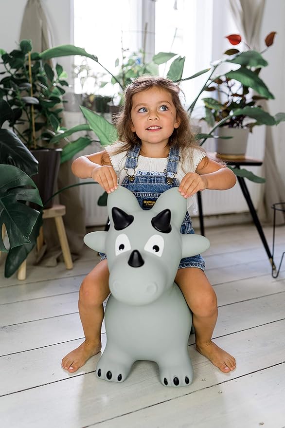 Kindsgut Bouncy Animal Hopper Dino for Children, Designed in Germany, Playful and Modern Colors, air Pump Included, Indoors and Outdoors