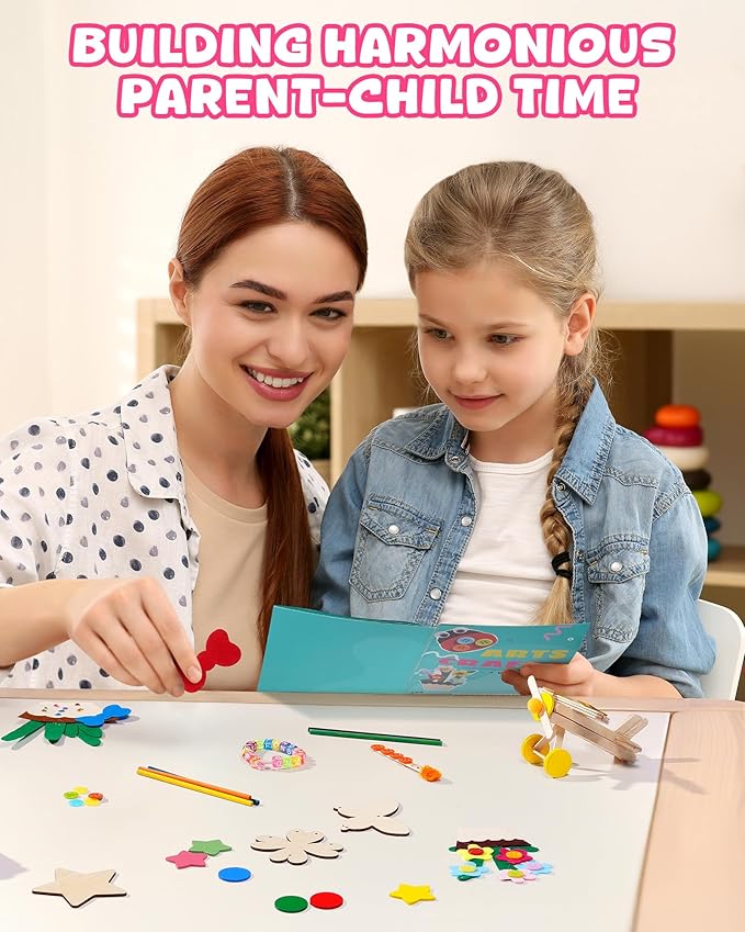 Wowood Arts and Crafts Kit for Kids - Over 1600 Pieces of DIY Craft Supplies! Creative Hobby Fun Activity Toys & Perfect Gifts for Girls and Boys Ages 8-12 to Spark Imagination and Joy(PA001)