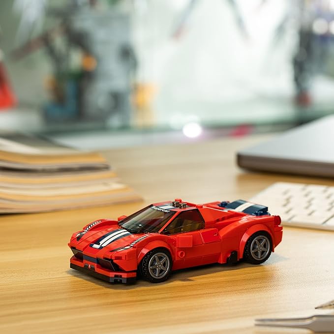 Block Builder Ferrari F8 Racing Car Building Block Set (306 Pieces). Racing Car Building Blocks for Kids and Adults