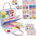 Exorany Busy Board Montessori Toys for Toddler Girl & Boy Birthday Gifts, Busy Book Learning Sensory Toys for Toddlers, Toddler Travel Toy Educational Activities Learn Fine Motor Skills