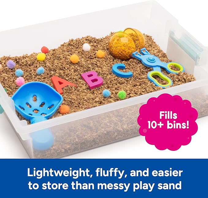 Educational Insights Pluffle® Sand Bulk Pack - Sensory Bin Foam Set, No Mess Alternative to Sand Toys & Slime for Toddlers at Home or in The Classroom, Fun Sensory Table Filler, Gift for Kids Ages 3+