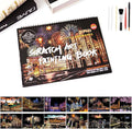 Scratch Art Book for Adults - 12PCS Scratch Painting Foil Art for Adults Scratch City Series Books Foil Engraving Scratch Art Adult Set with 6 Tools