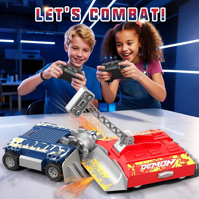 Remote Control Battle Robots, RC Fighting Robots Toys for Kids, Combat Robot STEM Toys, 4WD 2.4 GHz Remote Control Robot Set Birthday Gifts for Boys and Girls Age 5 & Up