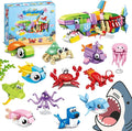 12 Packs 12-in-1 Fun Marine Animals, Including Various Shapes Such as Sharks, Crabs, Octopuses, Turtles, etc. Birthday Party Favors for KidsIdeas for Boys and Girls Ages 6-12.