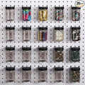Unittype 20 Set Pegboard Organizer Accessories Peg Boards Jars with Lids Plastic Pegboards Bins Storage Containers Clear Peg Board Wall Organizer for Garage Sewing Office Home Supplies(Clear Black)