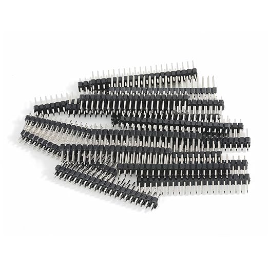 20Pcs 0.1" 2x20-pin Strip Dual Male Header Compatible for PCB, Breadboards, Raspberry Pi, Ardiuno Compatible with Raspberry Pi Zero GPIO