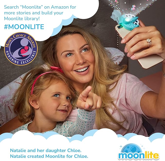 Moonlite Storytime Mini Projector with 4 Mickey Mouse and Friends Stories, A Magical Way to Read Together, Digital Storybooks, Fun Sound Effects, Learning Gifts for Kids Ages 1 and Up