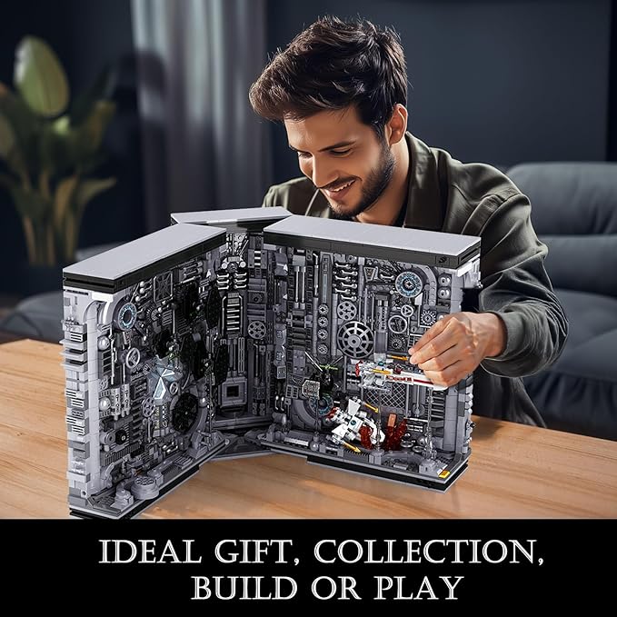 Reobrix Bookend Building Set with Light, Star Planet Book Nook Building Kit 66030, Bookshelf Home Decor, 2879 PCS Booknook Model Toy Kit, Gift for Adults