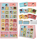 Yoink 81 Cards Feelings Chart for Kids, Emotions Chart Poster for Coping Skills, Mental Health Chart for Toddlers Emotional Learning, Calm Down Corner Supplies Preschool Homeschool Must Haves, Pink