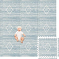 Play Platoon Non-Toxic Large Kids Play Mats for Floor, 9 Tiles, 72 x 72 inch - Extra-Thick Foam Tiles, 24 x 24 inch Puzzle Mats, Neutral Playmat for Toddlers & Childrens Playroom - Saguaro Print